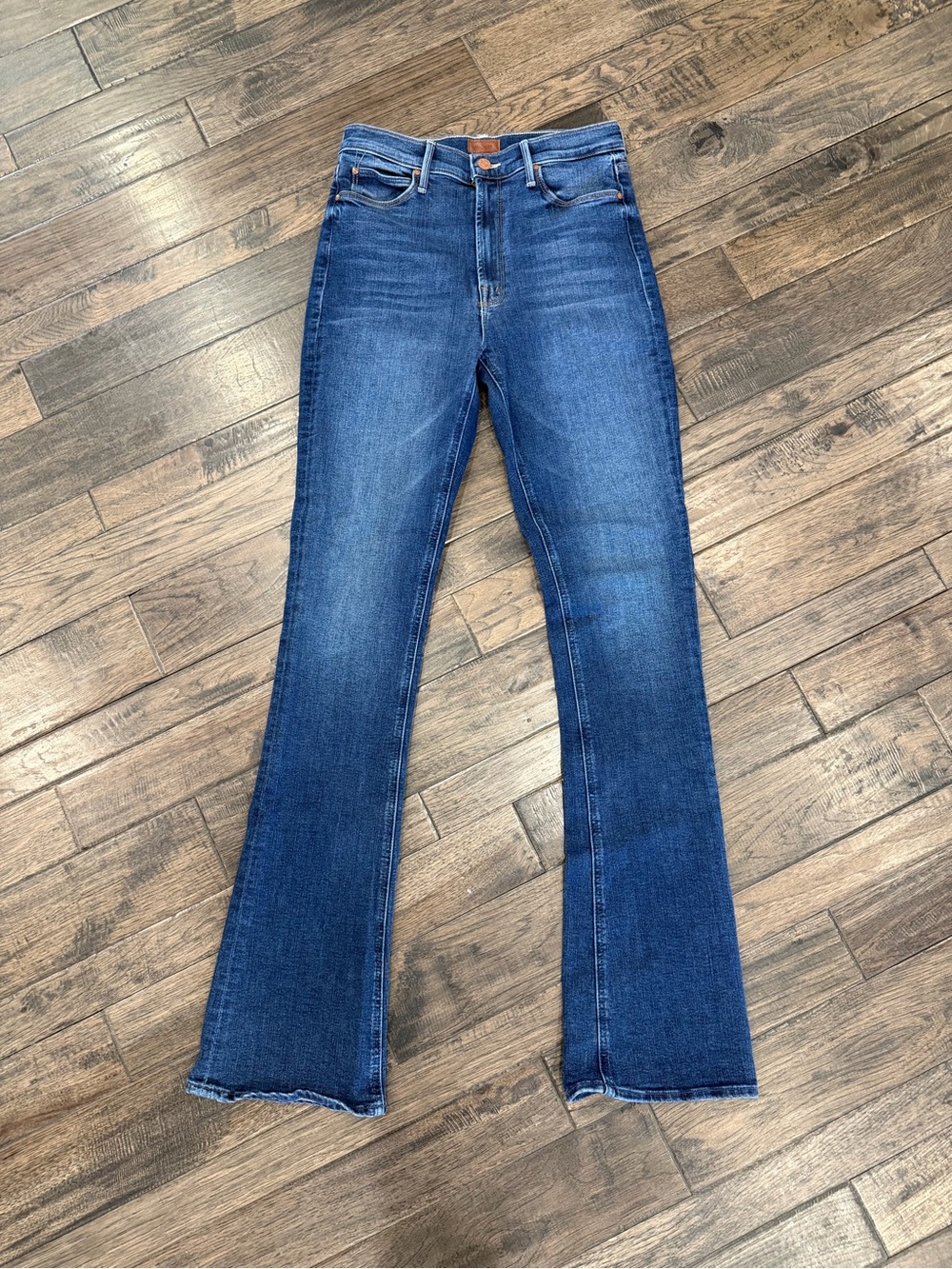 MOTHER High Waisted Runaway Jeans 29 Start Your Engines Flare WORN 1x Like new!